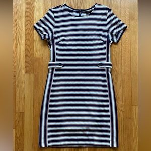 Banana Republic Striped Cap Sleeve Dress